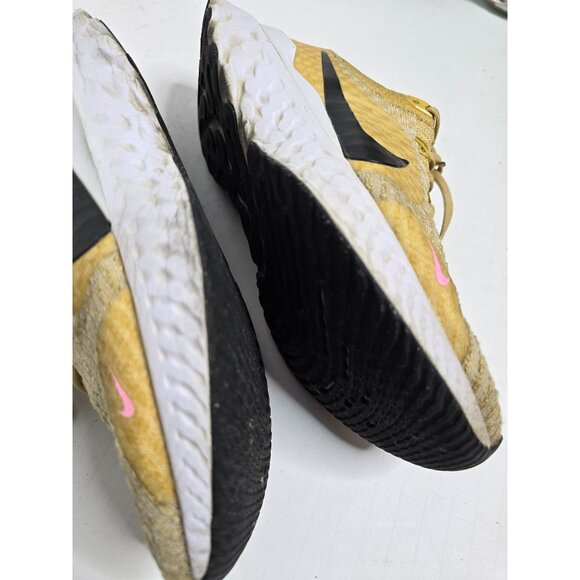 Nike Women's React Infinity Run Flyknit 3 Wheat Gold Sneaker  size 9.5 - Picture 8 of 16